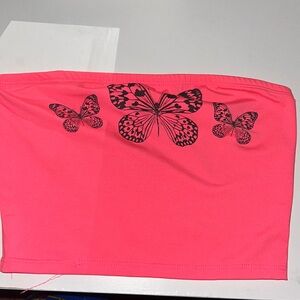 Hot pink tube top